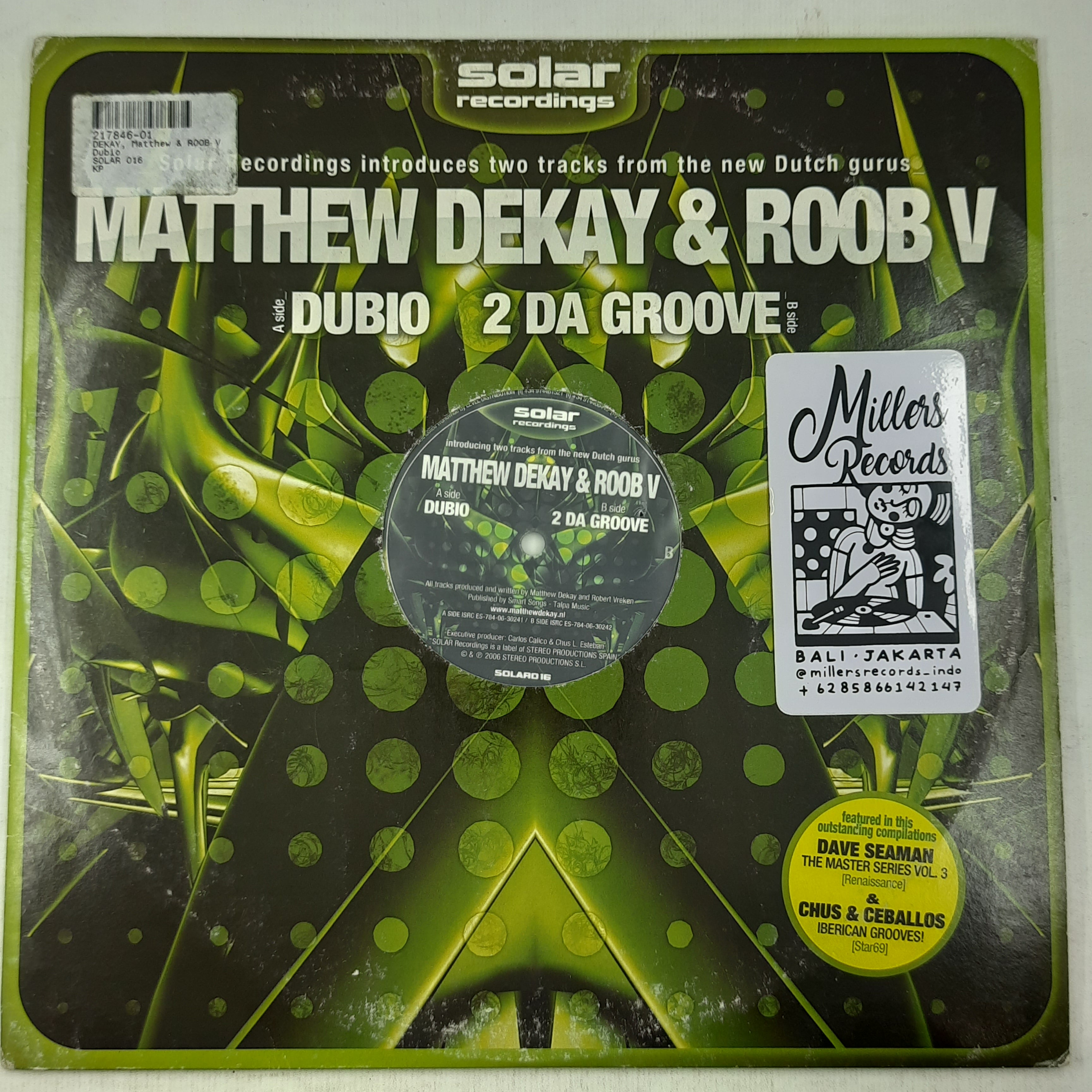 Matthew Dekay & Roob V – Dubio / 2 Da Groove (VINYL / USED)