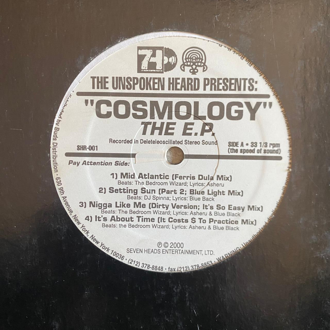 The Unspoken Heard – Cosmology EP (VINYL / USED)