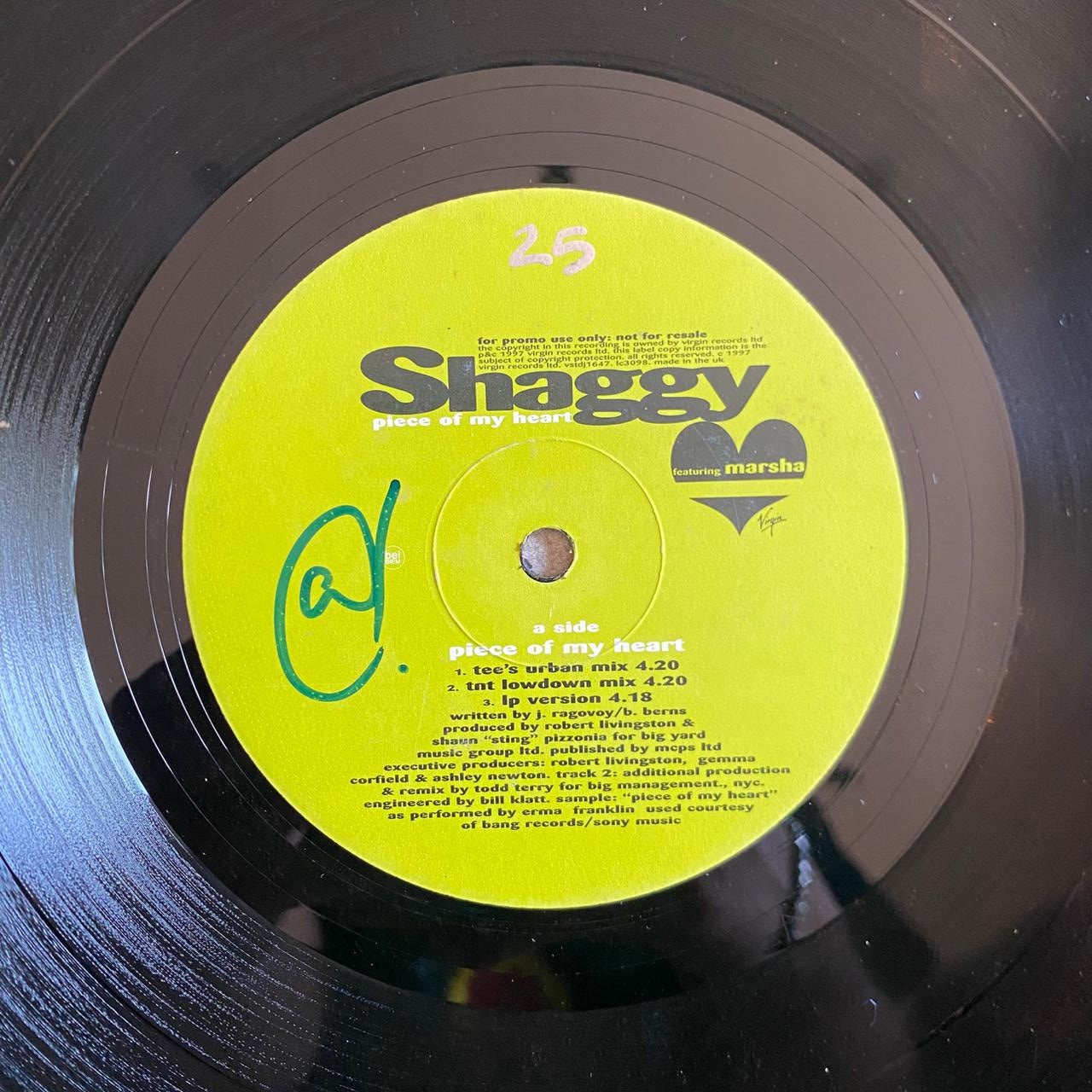 Shaggy – Piece Of My Heart (Todd Terry Remixes) (VINYL / USED)