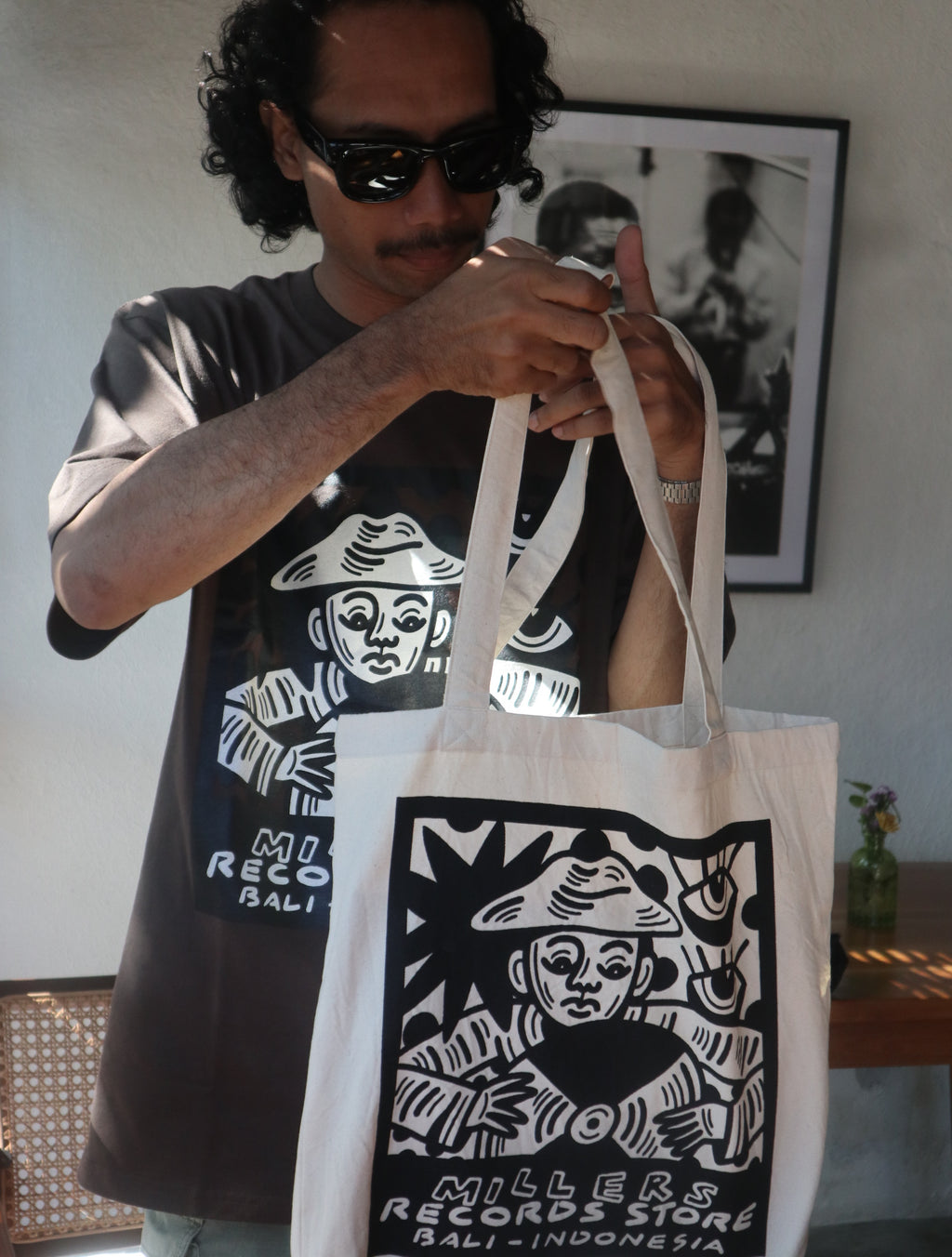 Millers Records X Eka Sudarma Exclusive Tote Bag White