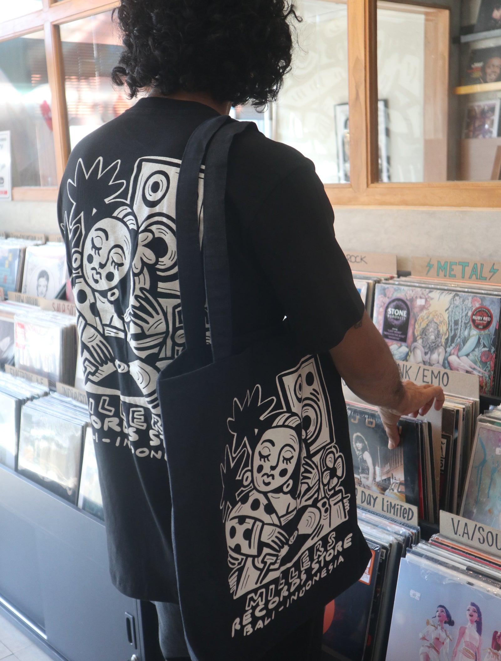 Millers Records X Eka Sudarma Exclusive Tote Bag Black