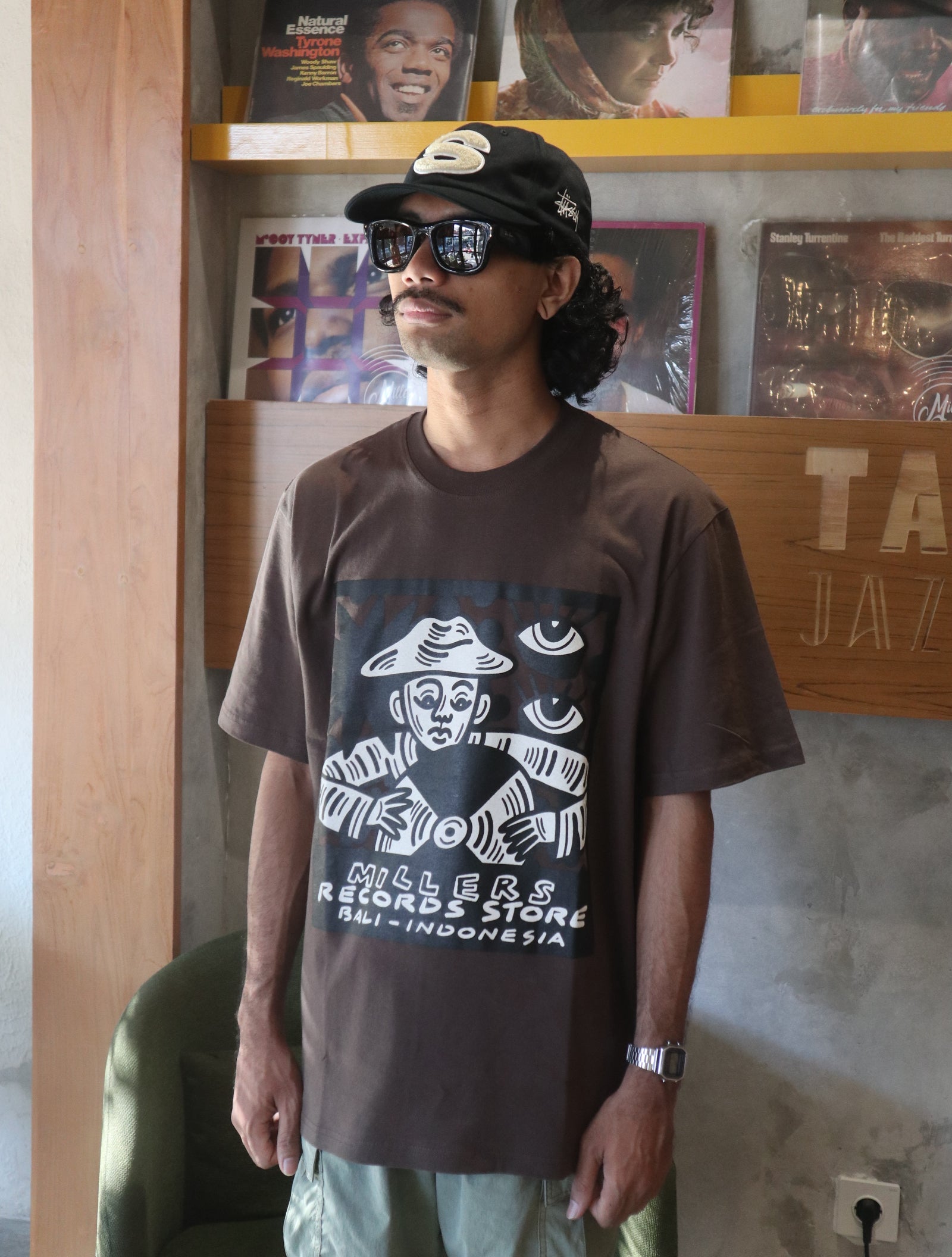 Millers Records X Eka Sudarma Exclusive T-Shirt Brown
