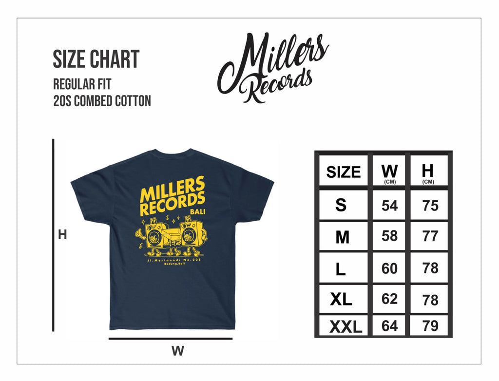 Millers Records Retro Tshirt (Dark Navy)
