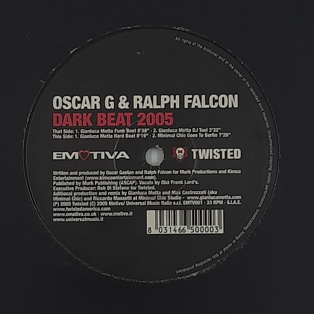 Oscar G & Ralph Falcon – Dark Beat 2005 (VINYL / USED)