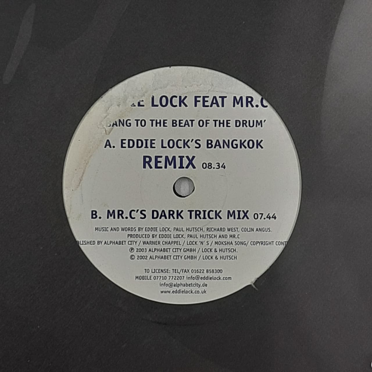 Eddie Lock Feat Mr.C – Bang To The Beat Of The Drum (VINYL / USED)