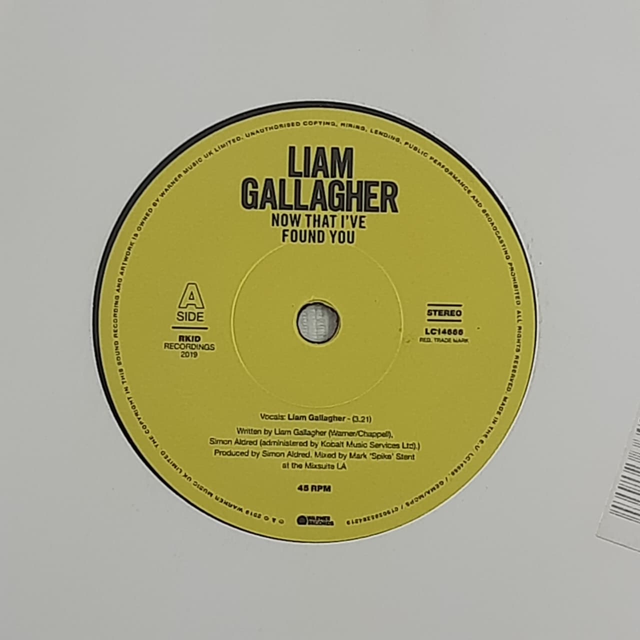 Liam Gallagher – Now That I've Found You (VINYL / USED)
