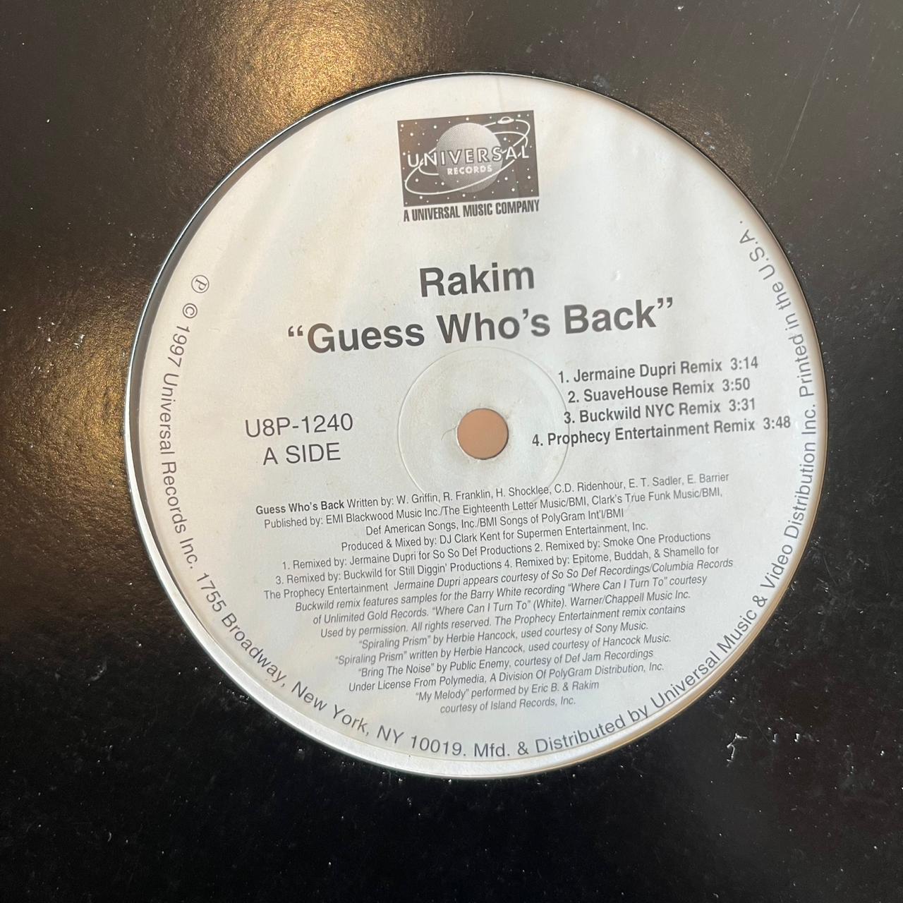 Rakim – Guess Who's Back (Remixes) (VINYL / USED)