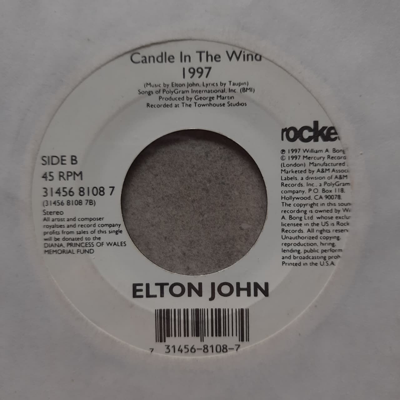 Elton John – Something About The Way You Look Tonight / Candle In The Wind 1997 (VINYL / USED)