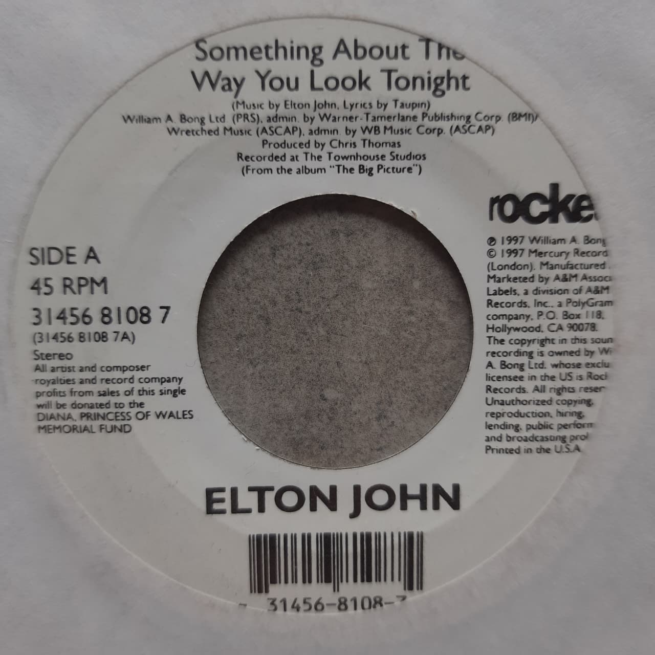 Elton John – Something About The Way You Look Tonight / Candle In The Wind 1997 (VINYL / USED)