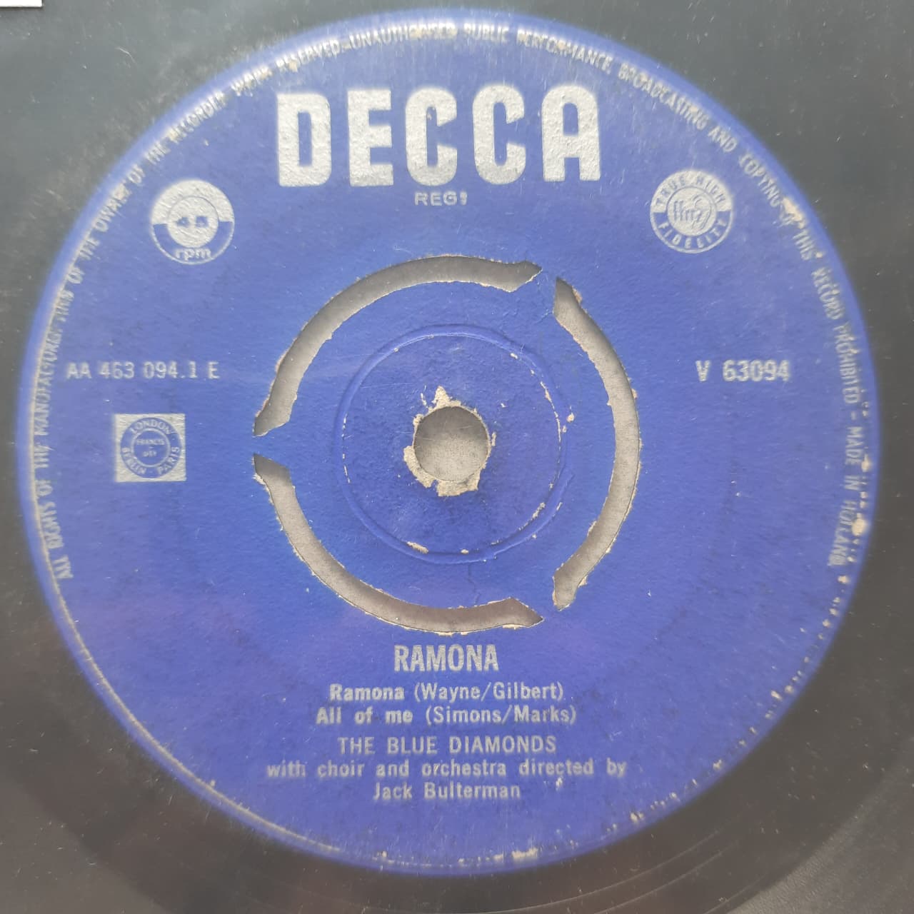 The Blue Diamonds – Ramona (VINYL / USED)