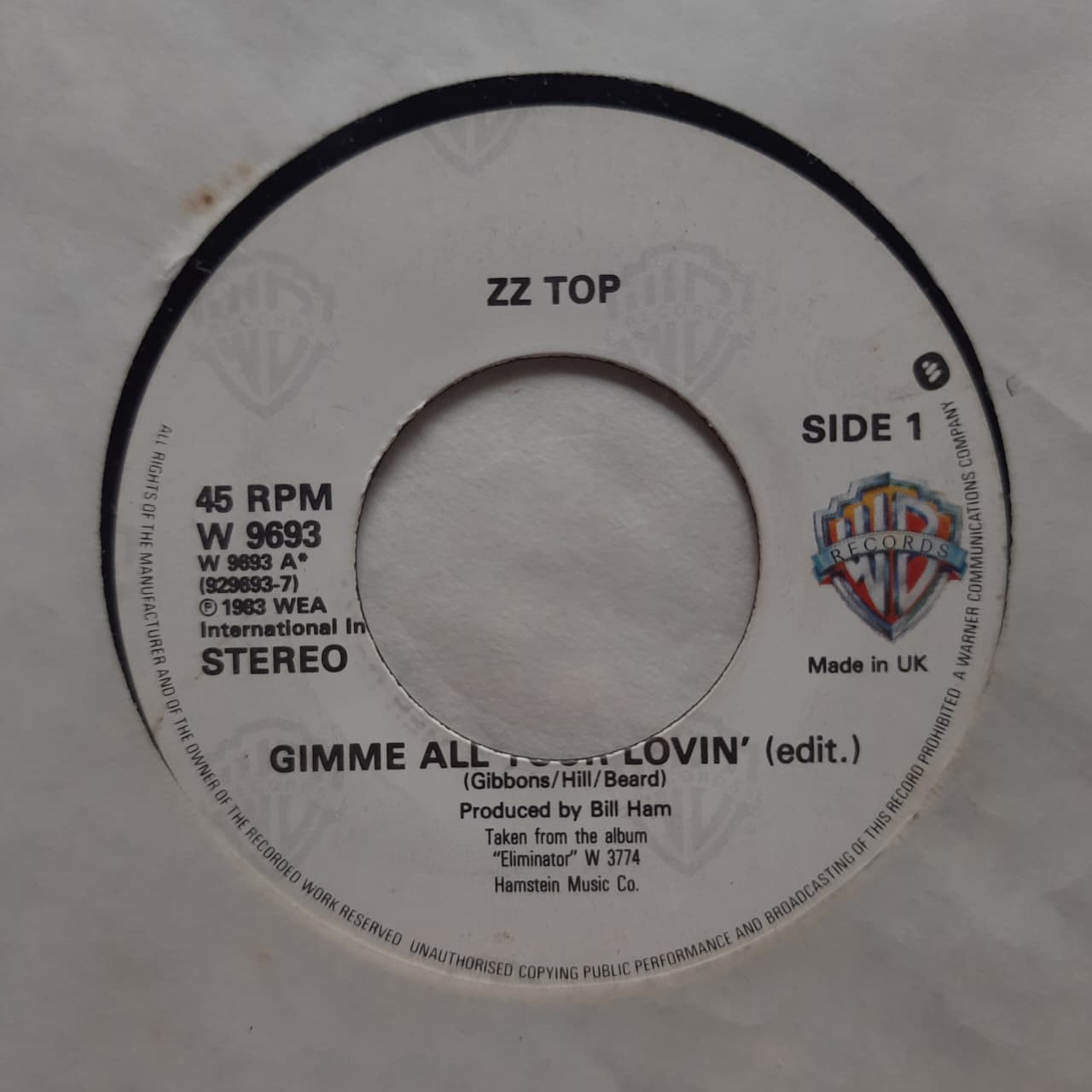 ZZ Top – Gimme All Your Lovin' (VINYL / USED)