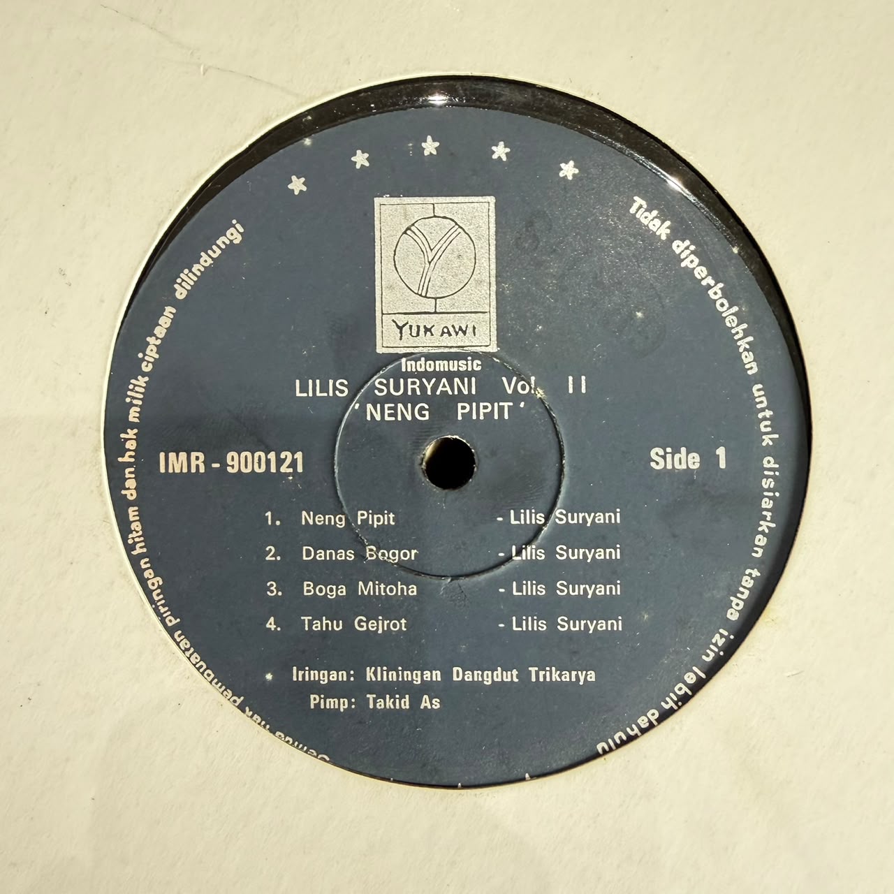 Lilis Surjani – Vol. II Neng Pipit (VINYL / USED)