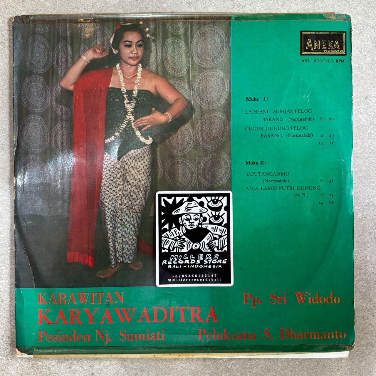 Karawitan Pp. Sri Widodo Dengan Pesinden Nji Sumiati – Karyawaditra (VINYL / USED)