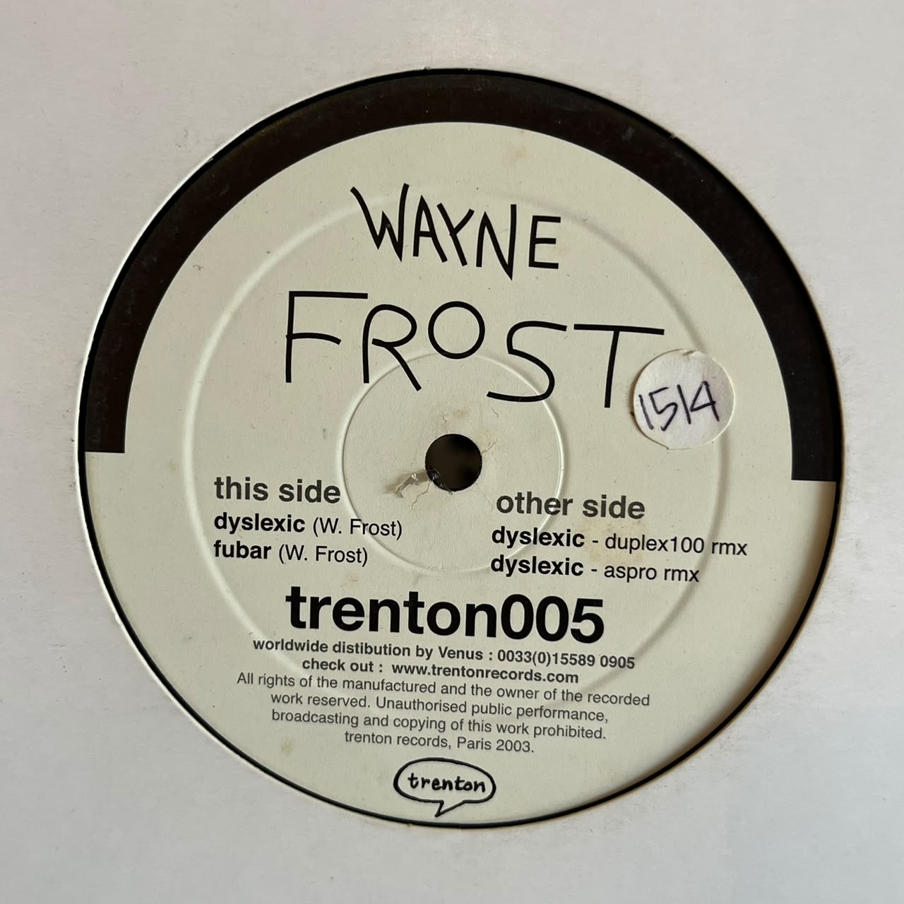 Wayne Frost – Dyslexic (VINYL / USED)