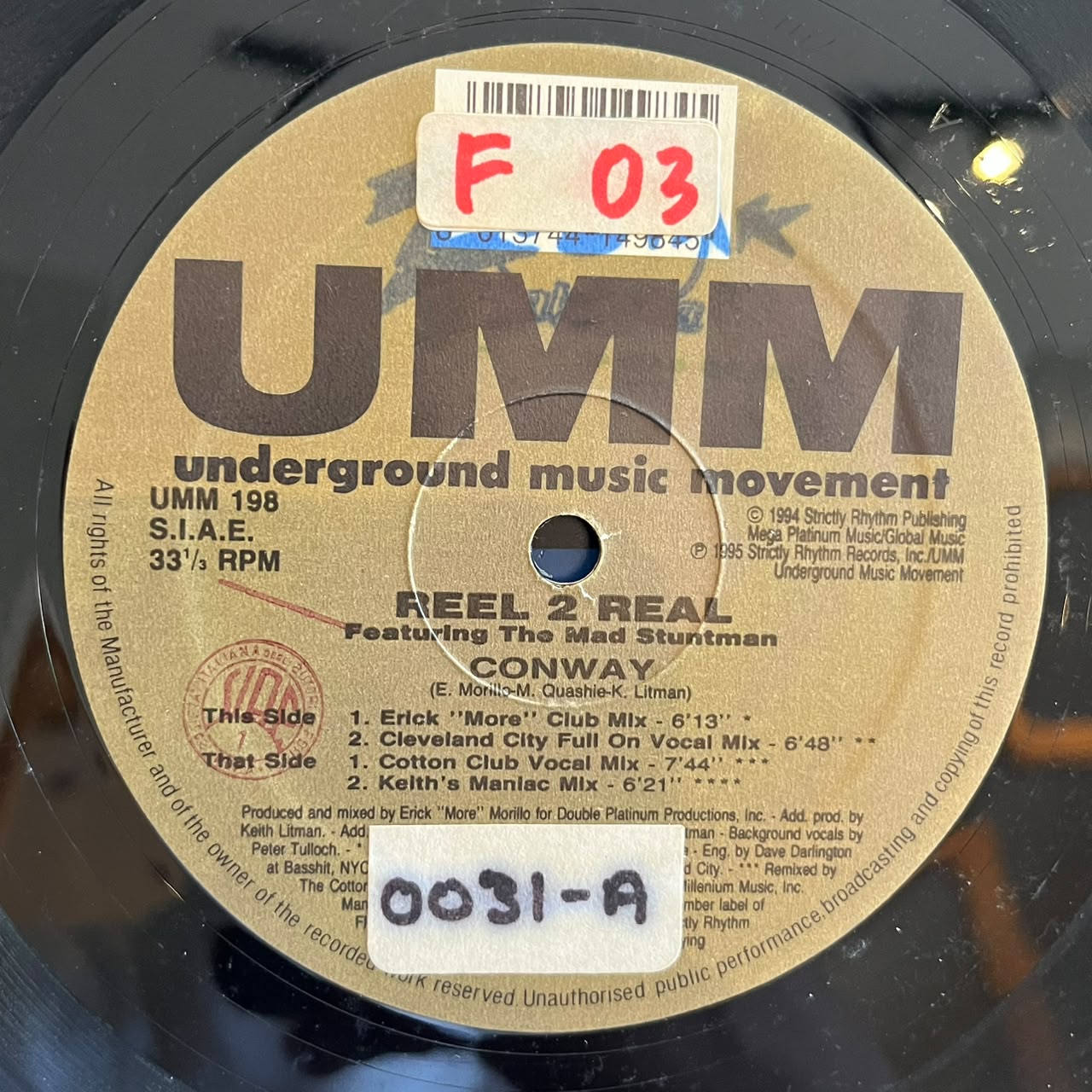 Reel 2 Real Featuring The Mad Stuntman – Conway (VINYL / USED)
