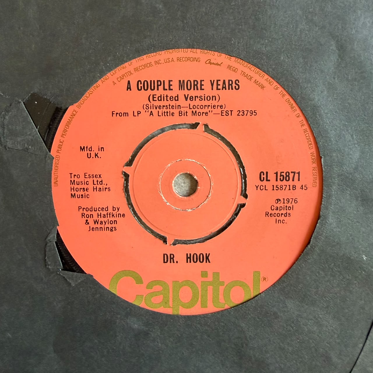 Dr. Hook – A Little Bit More (Edited Version) (VINYL / USED)