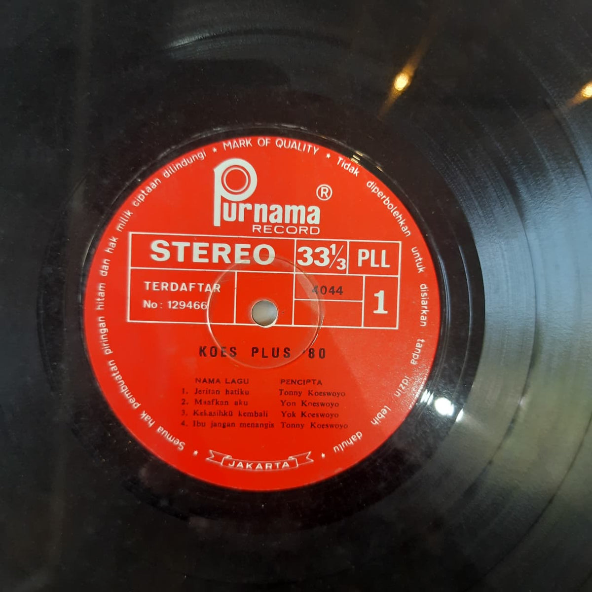 Koes Plus – Jeritan Hatiku (VINYL / USED)