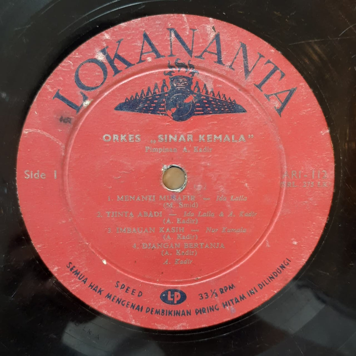 Orkes Sinar Kemala - Menanti Musafir (VINYL / USED)