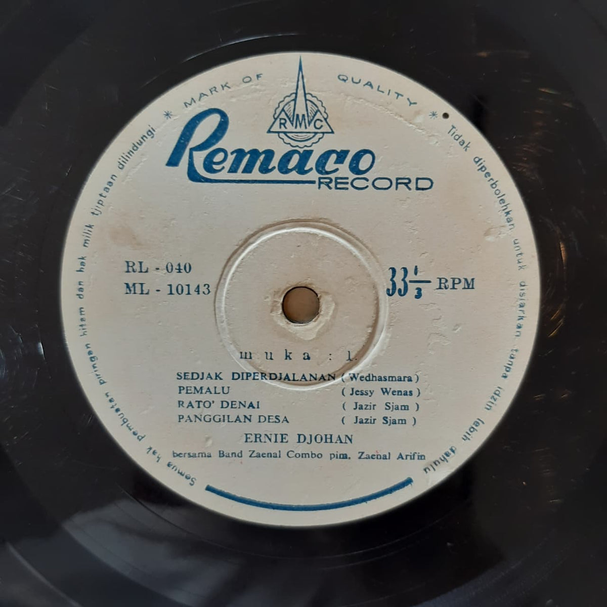 Ernie Djohan – Teluk Bajur (Sedjak Diperdjalanan) (VINYL/ USED)