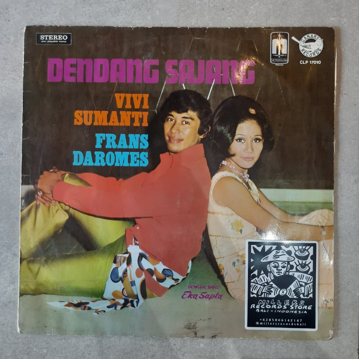 Vivi Sumanti, Frans Daromes Dengan Band Eka Sapta – Dendang Sajang (VINYL / USED)