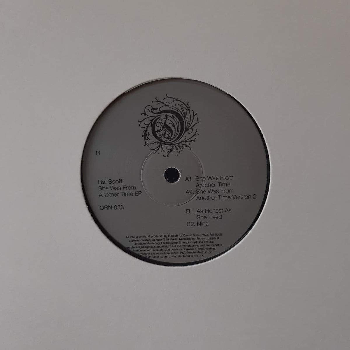 Rai Scott – She Was From Another Time EP (VINYL/NEW)