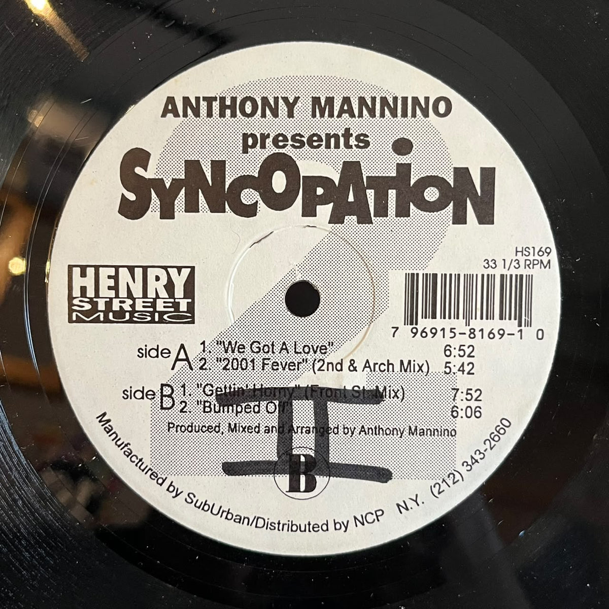 Anthony Mannino Presents Syncopation – We Got A Love (VINYL/USED)