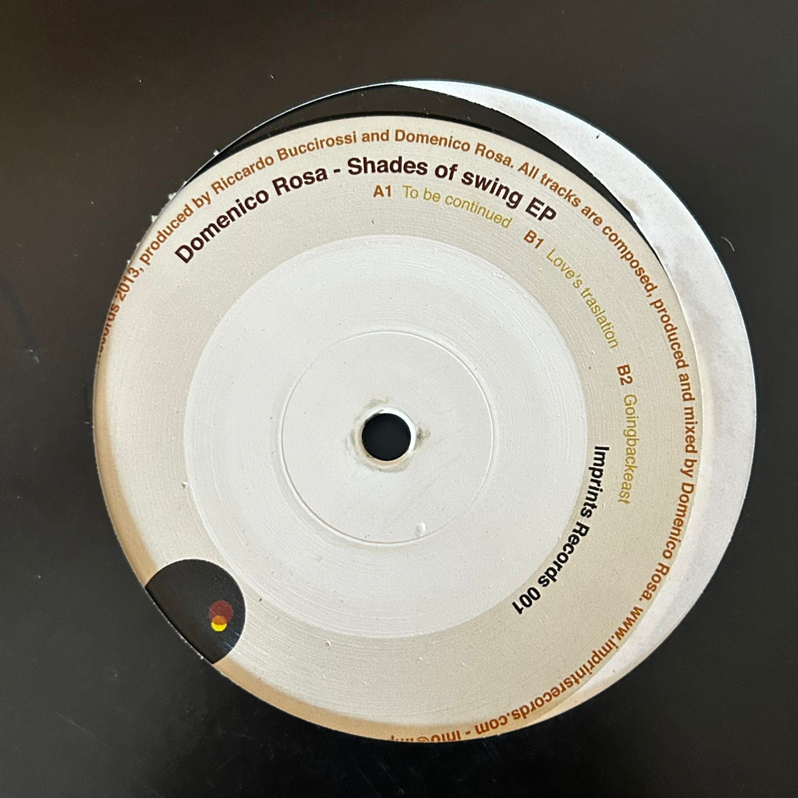 (DUB TECHNO) Domenico Rosa – Shades Of Swing EP (VINYL / PIRINGAN HITAM)